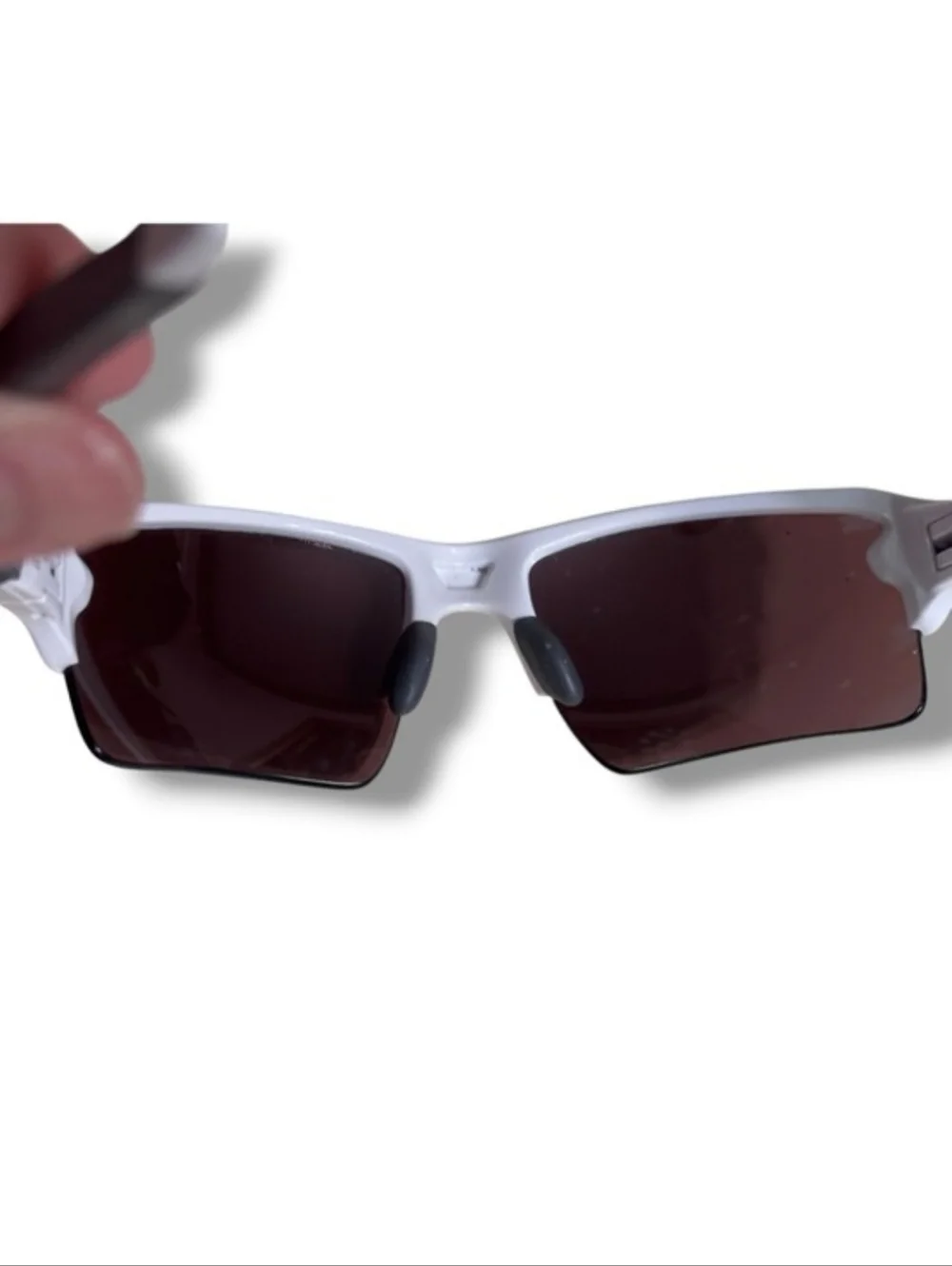 OAKLEY Flak 2.0 Prizm Deep Water Polarized Lenses White/Grey Frame